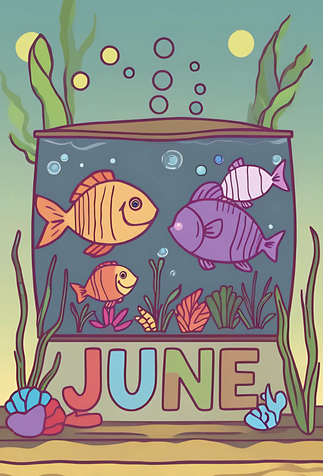 Seasonal and Holiday Coloring Pages - June Coloring Page