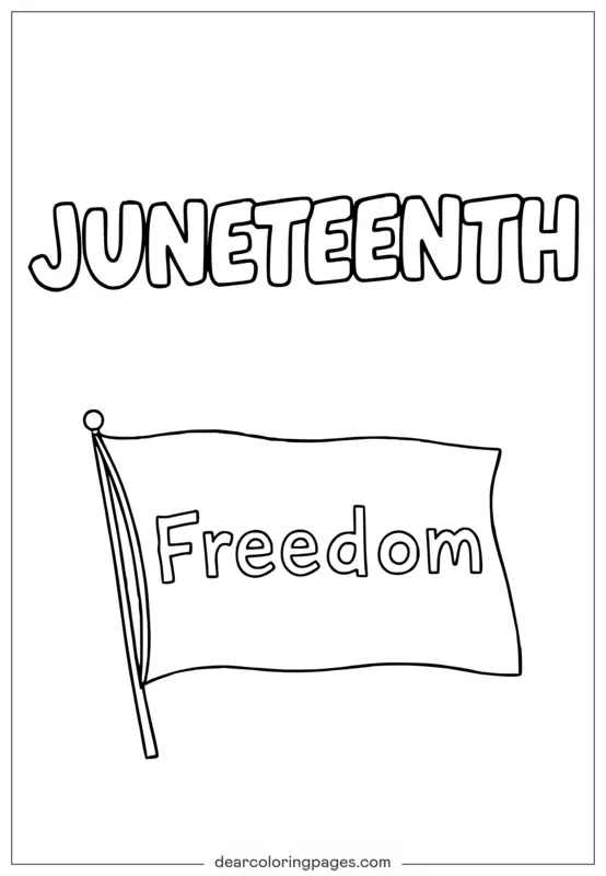 Disegno da colorare di Juneteenth - Libertà