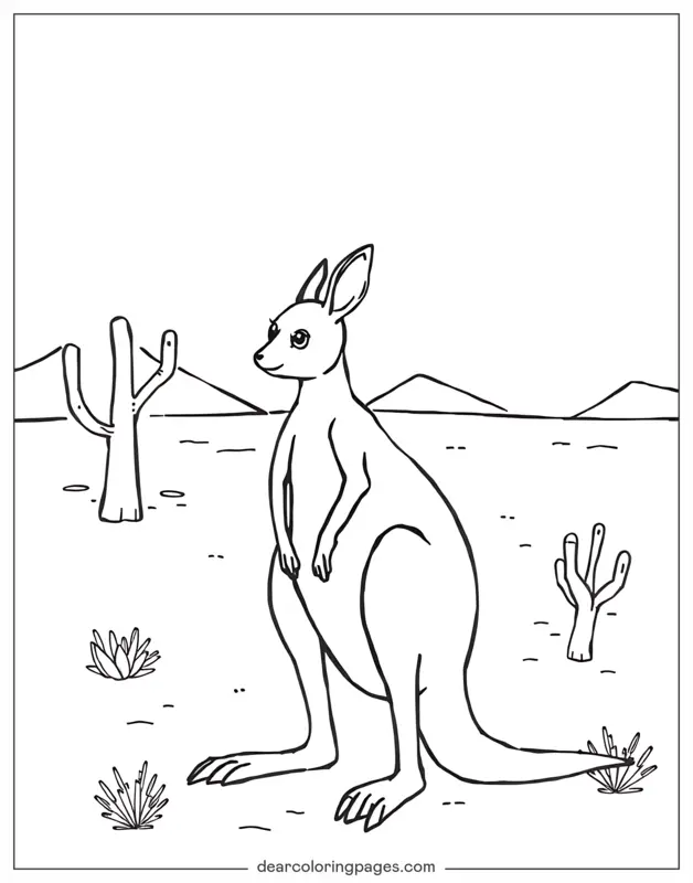 Canguro nel deserto