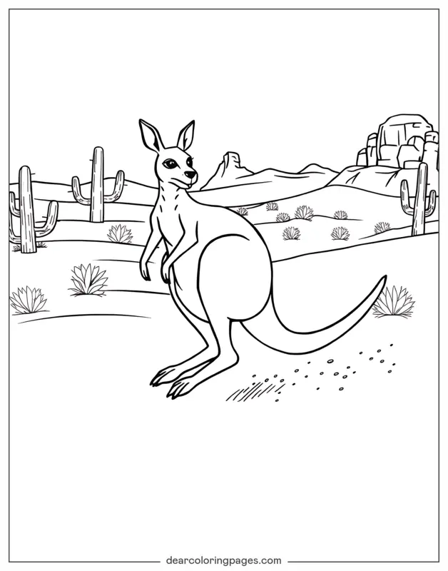 Canguro nel deserto