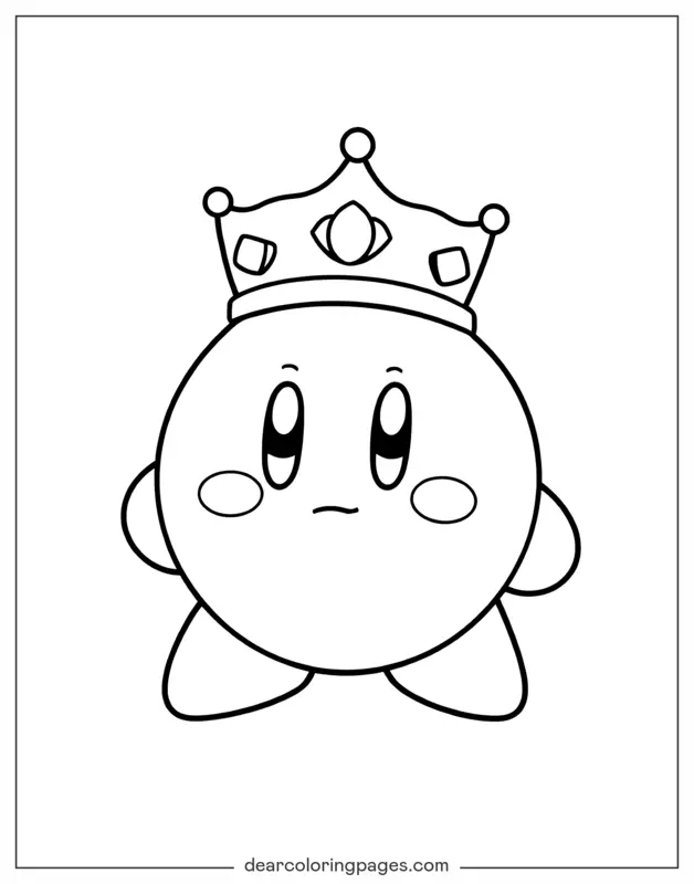 Kirby con una corona