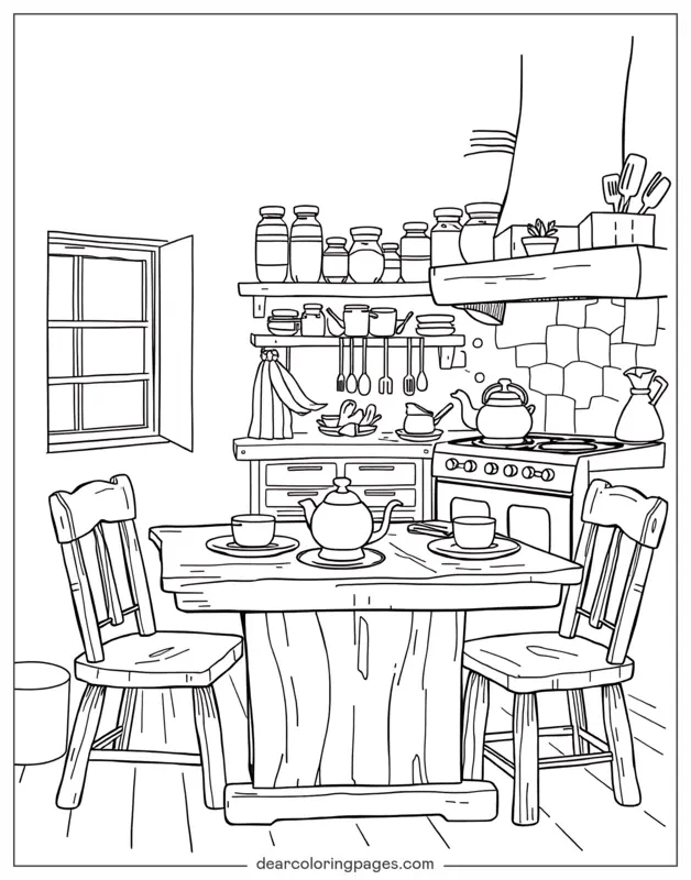 Coloriage de Cuisine – Cuisine