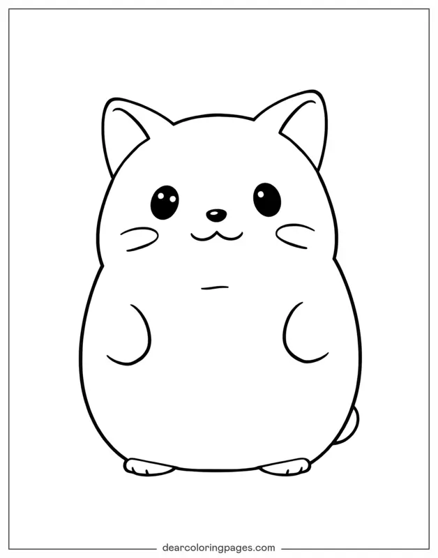 귀여운 새끼 고양이 색칠공부 - 통통한 고양이