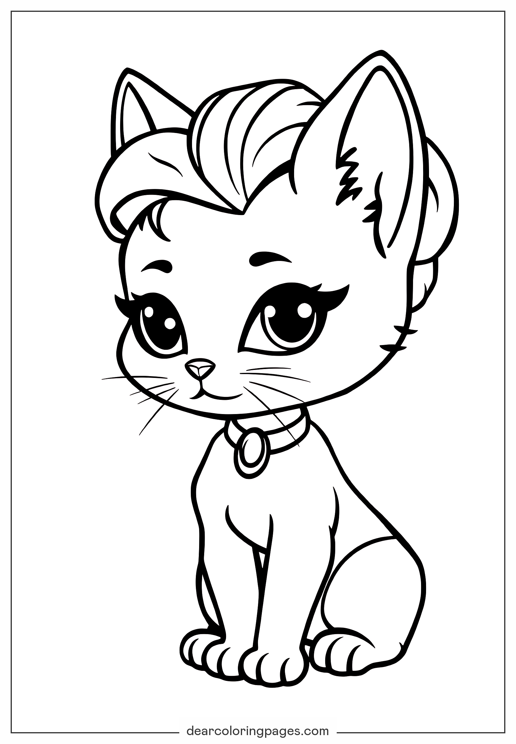Animal Coloring Pages - Kitten Coloring Page