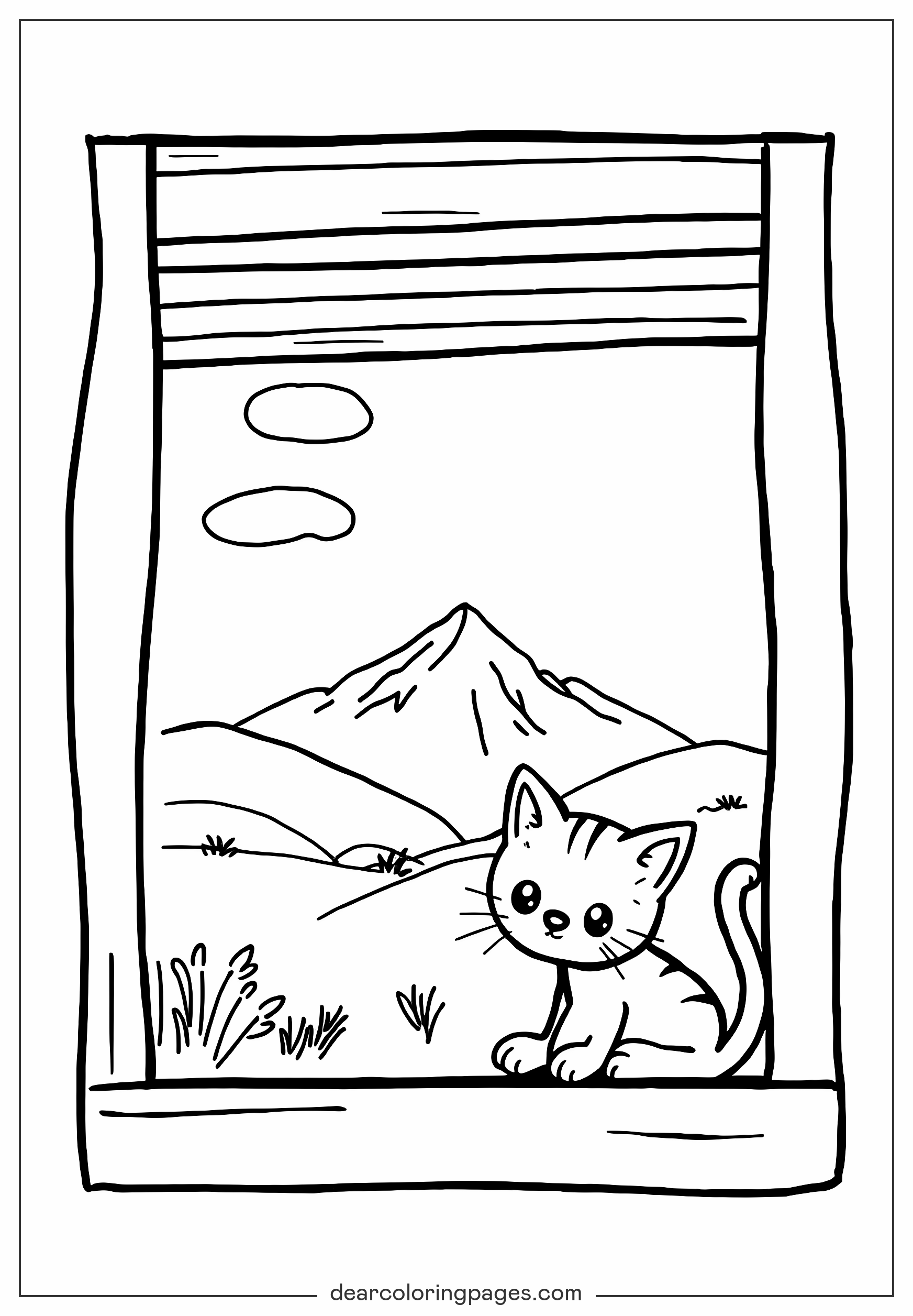 Animal Dibujos para Colorear - Gatito Dibujos para Colorear