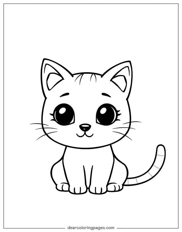 귀여운 새끼 고양이 색칠공부 - 귀여운 만화 고양이