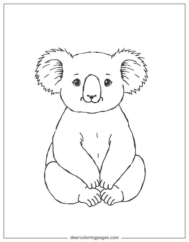 Animali Disegni da Colorare - Koala Disegno da Colorare