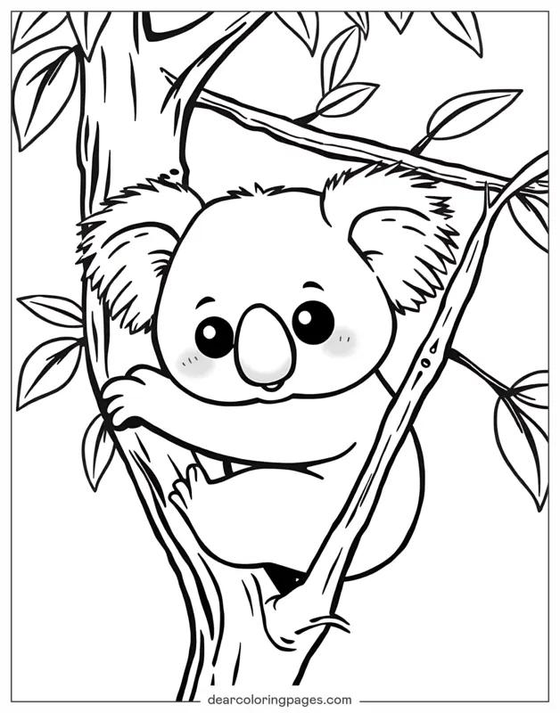 Koala Dibujo para Colorear - Koala