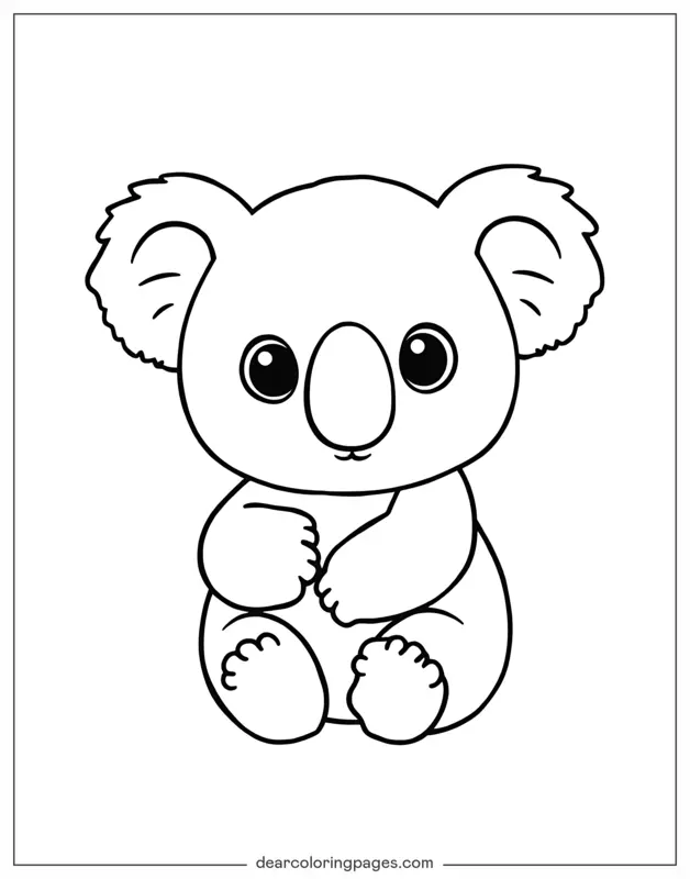 Koala Dibujo para Colorear - Juguete de Koala