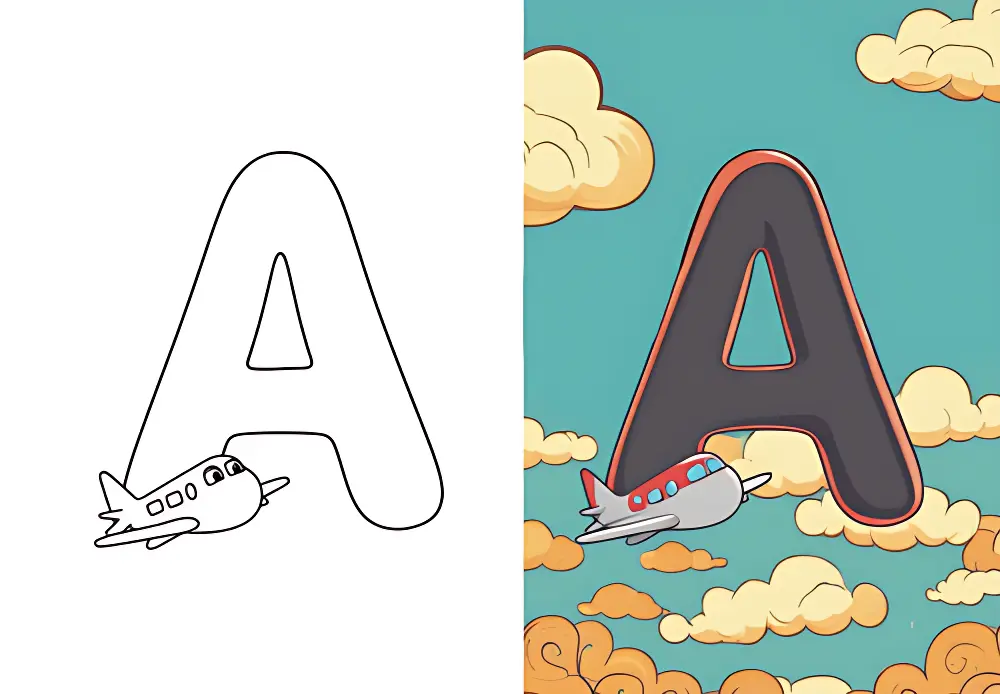 Letter A Coloring Pages | Dear Coloring Pages