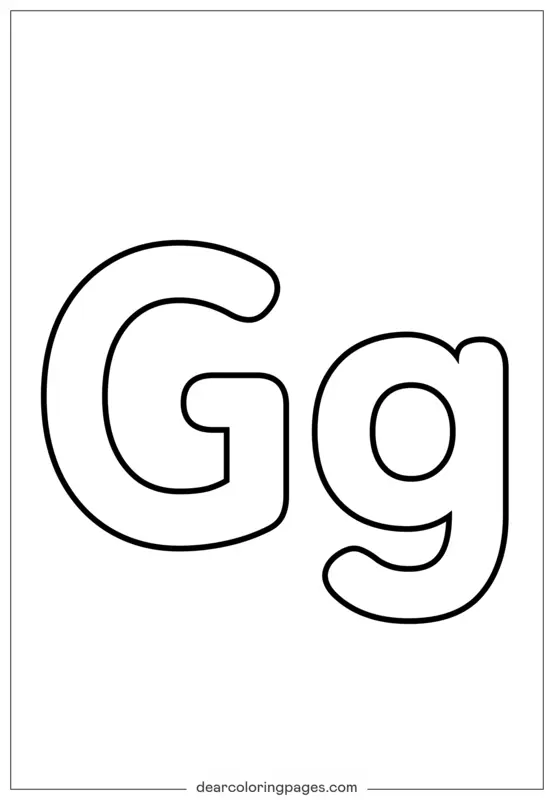 字母 G塗色頁