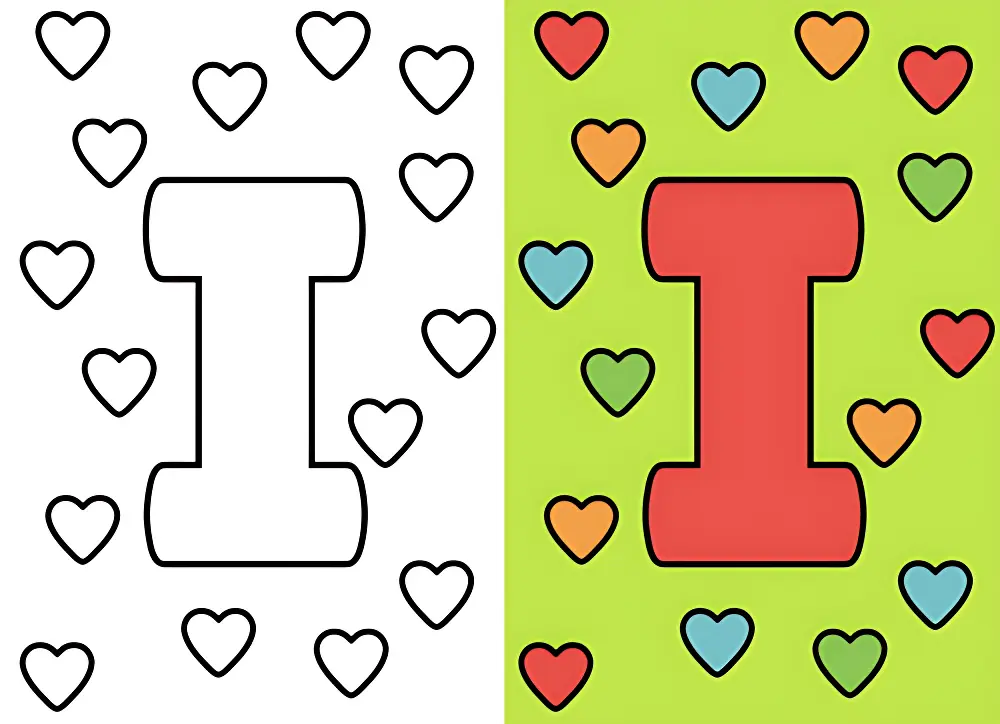 Lettera I Disegni da Colorare | Dear Coloring Pages