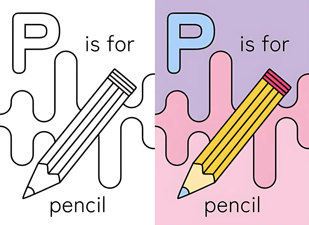 Lettera P Disegni da Colorare | Dear Coloring Pages