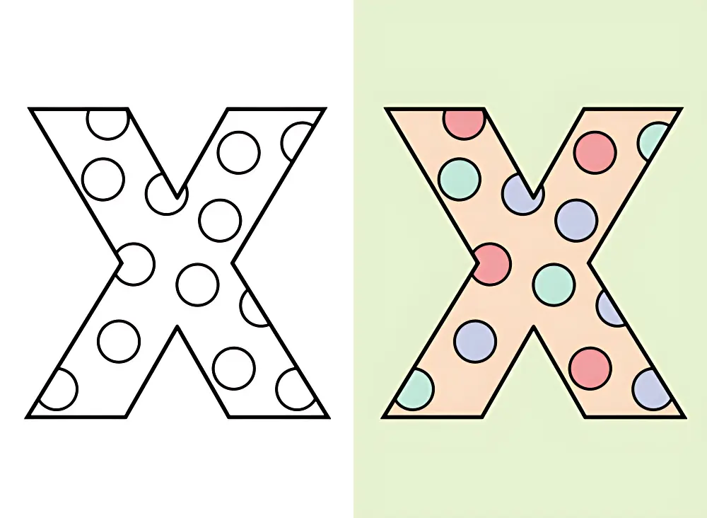 Coloriages Lettre X | Dear Coloring Pages
