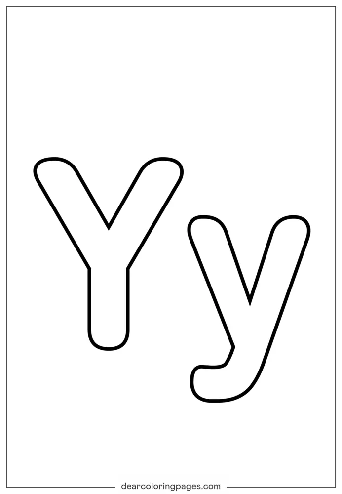 大寫小寫字母Y可列印