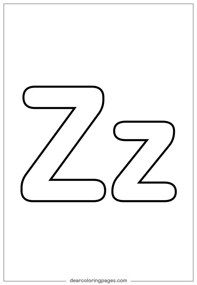 大寫小寫字母Z可列印