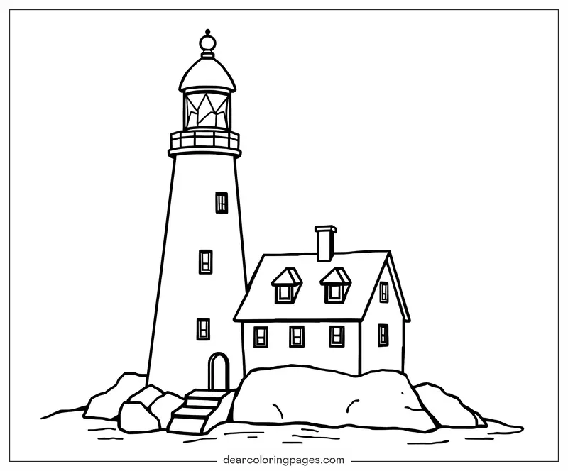 Lighthouse Coloring Page