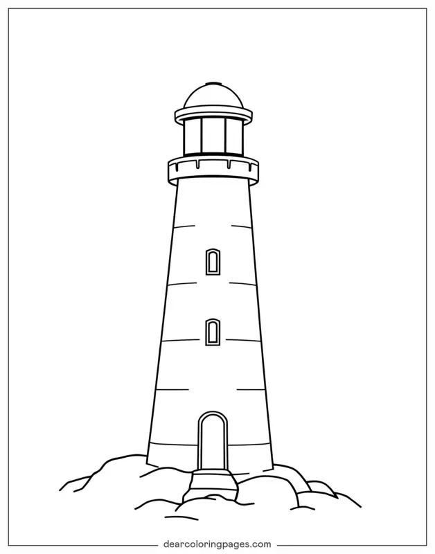 Simple Lighthouse Coloring