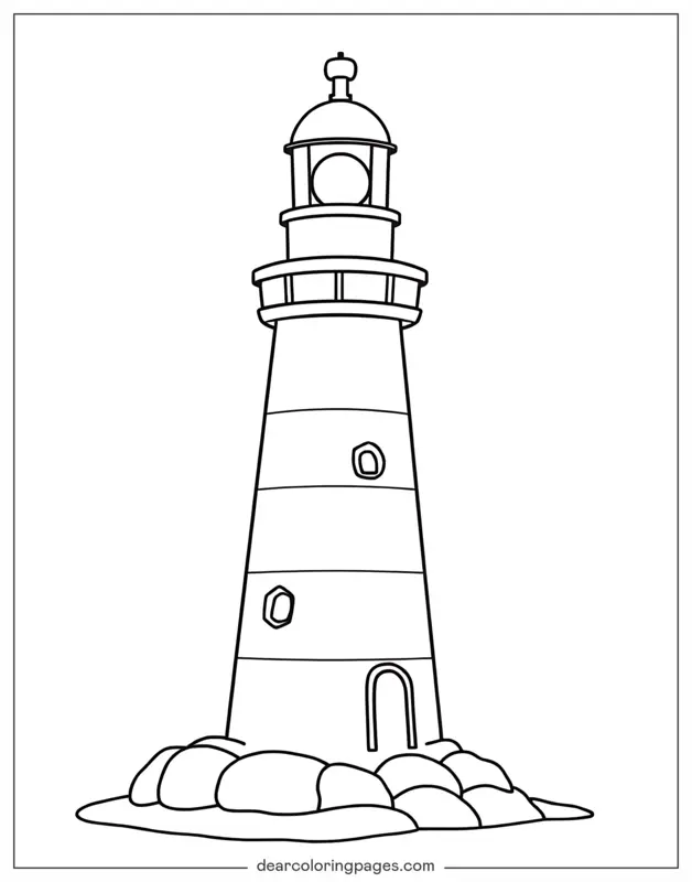 Simple Lighthouse to Color