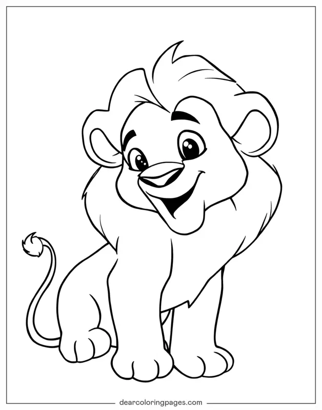 Lion Coloring Page - Lion King Simba