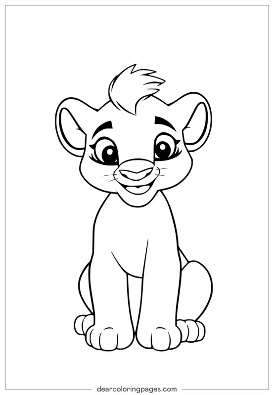 Lion Coloring Page - Kion the Lion Guard to Color