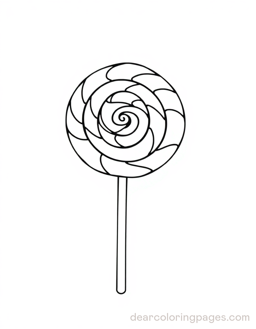 Lollipop Coloring Page