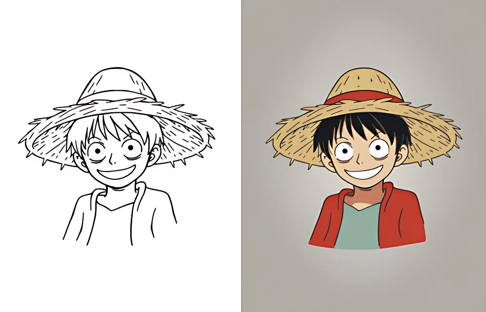 Luffy Dibujos para Colorear