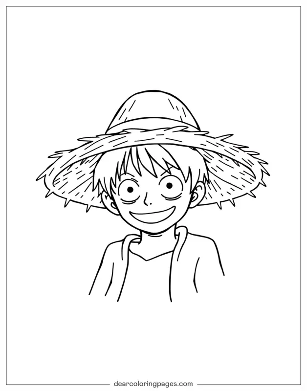 Luffy Desenho para Colorir - Pequeno Luffy