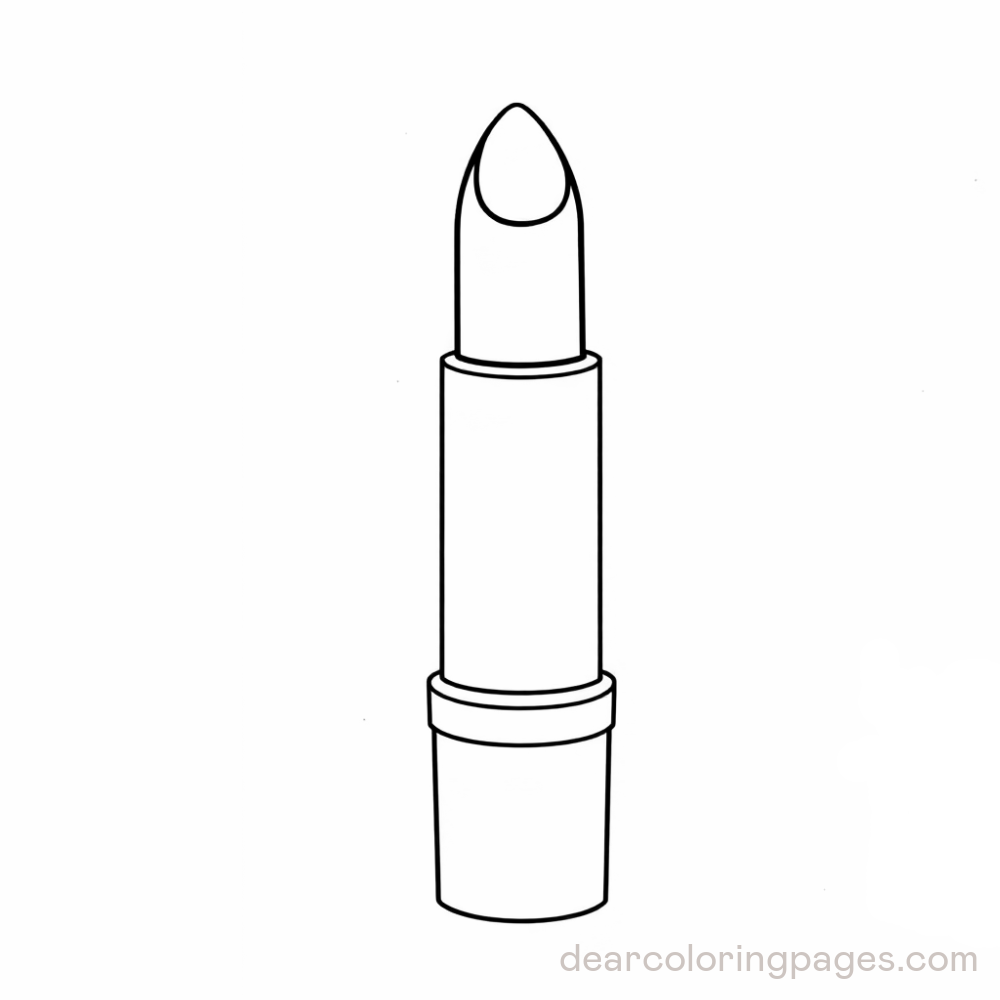 Makeup Coloring Page - Lipstick Outline