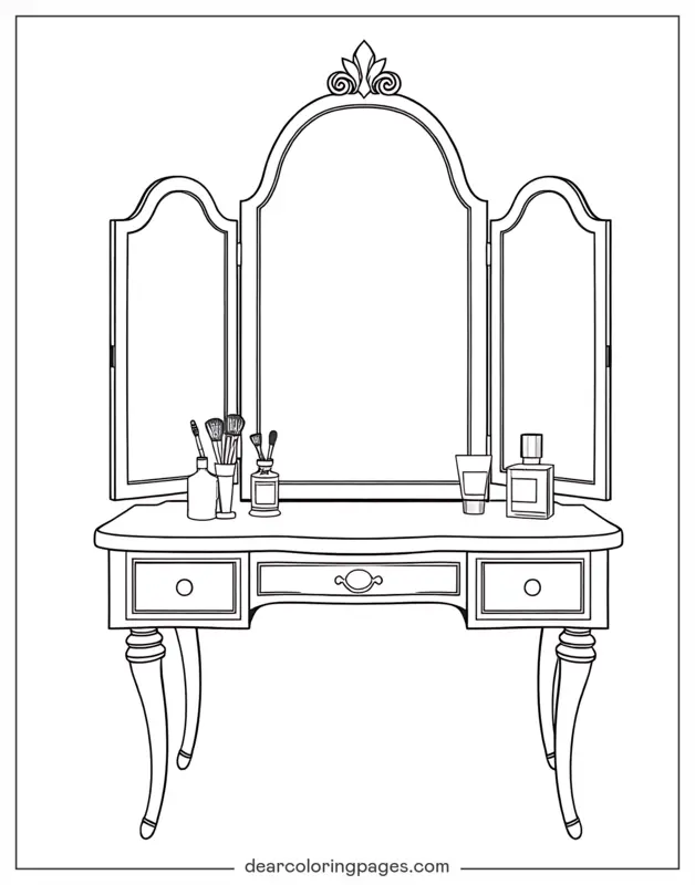Vanity Desk With Mirror