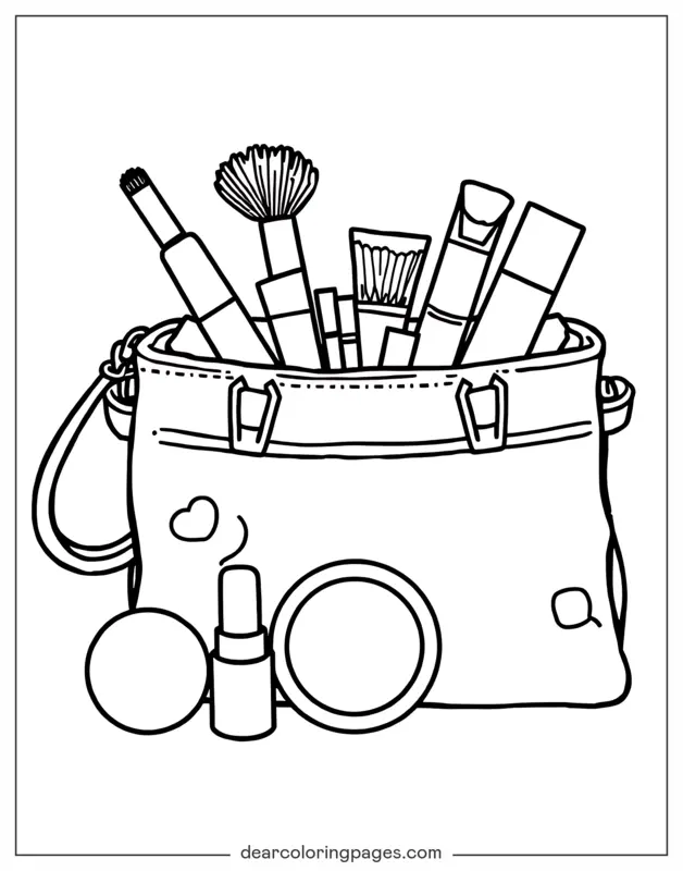 Open Bag With Makeup Set
