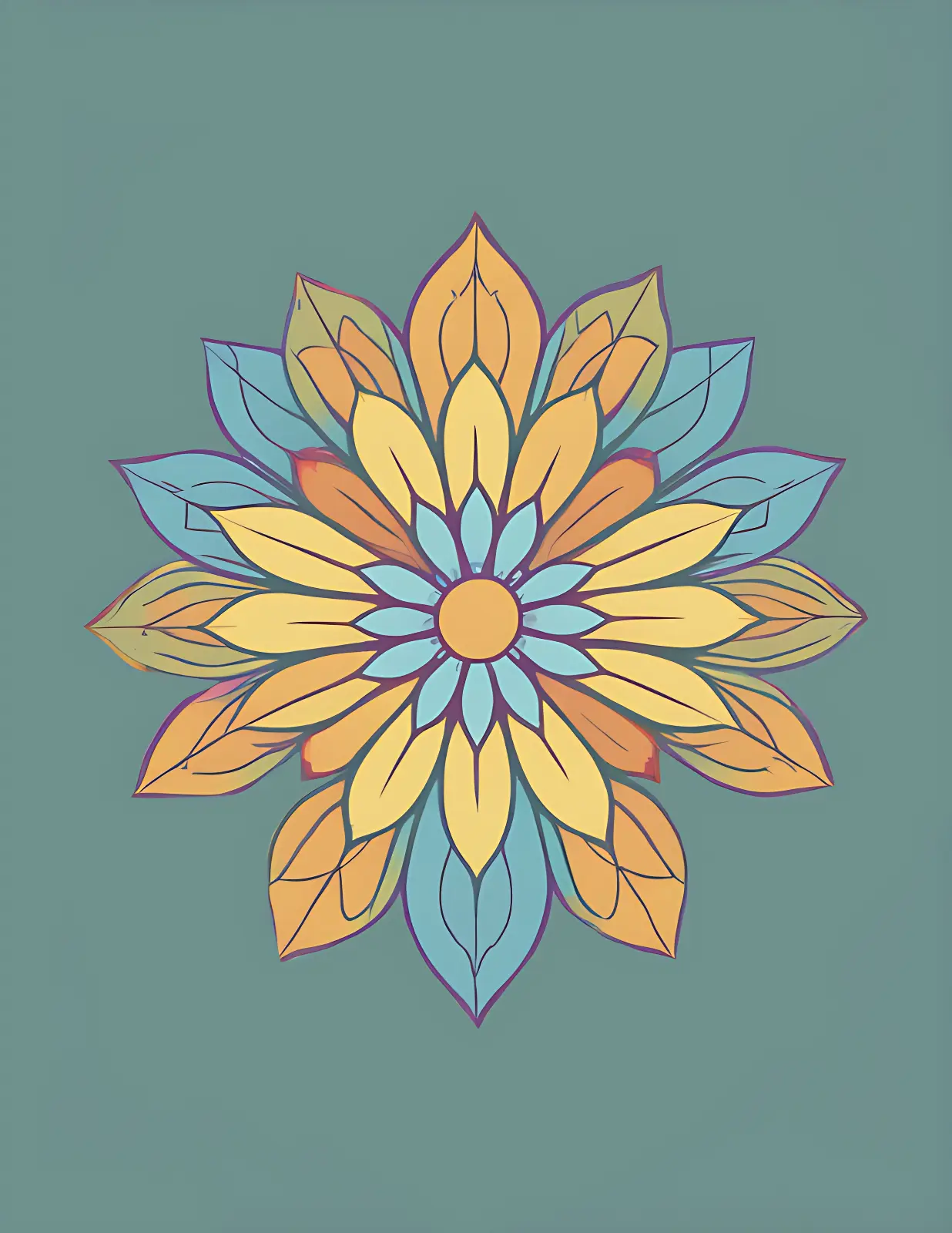 Erwachsene Ausmalbilder - Mandala Ausmalbild