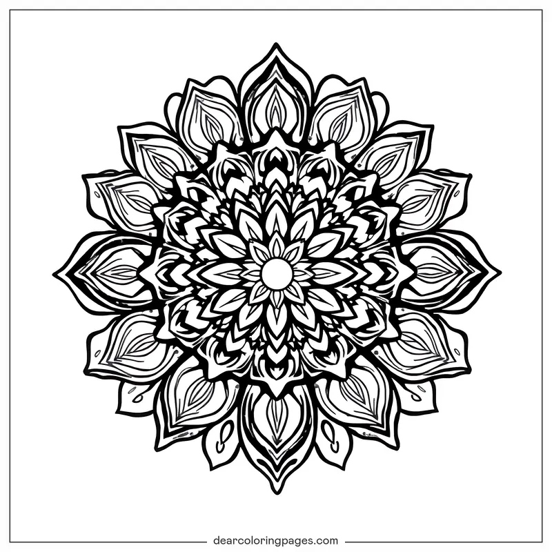 Mandala Dibujo para Colorear - Mandala
