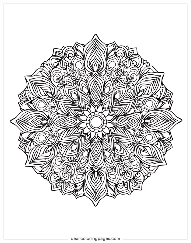 Mandala Dibujo para Colorear - Mandala