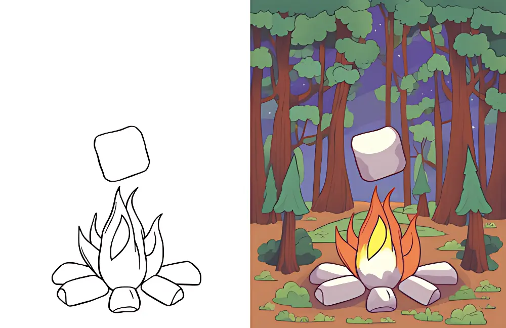 Marshmallow Desenhos para Colorir