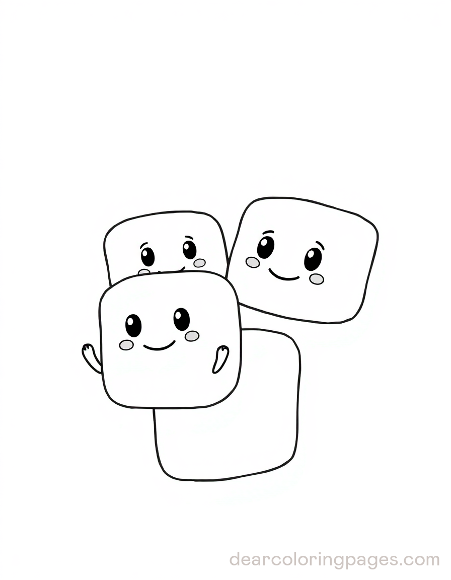 Cartoon Style Marshmallows