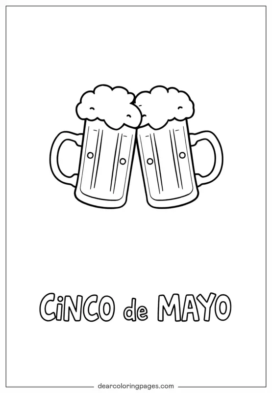Mayo Dibujo para Colorear - Dibujo para Colorear Cindo de Mayo