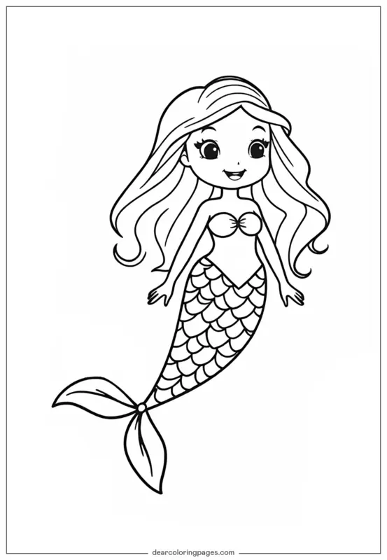 Sereia Desenho para Colorir - Sereia Desenho para Colorir