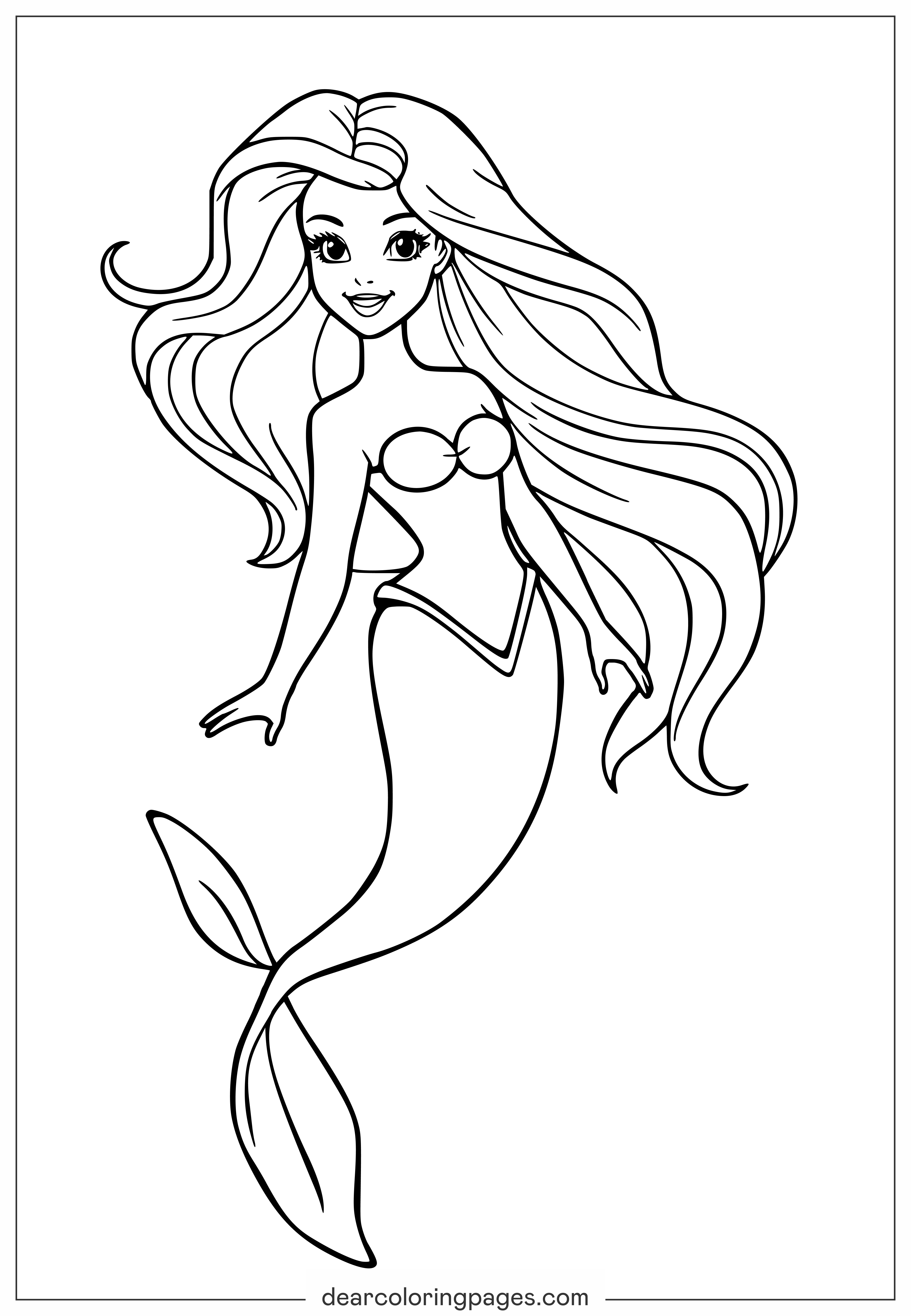 Barbie Mermaid Coloring Page