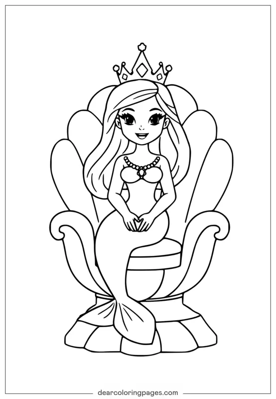 Kid-Friendly Coloring Pages - Princess Coloring Page