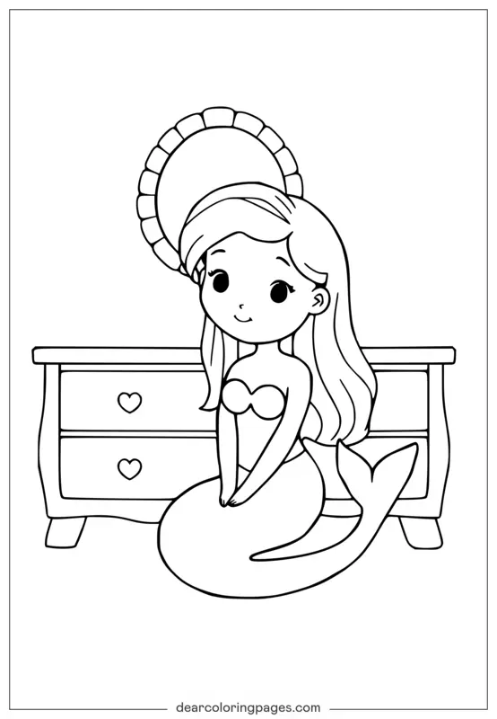 Fantasy Coloring Pages - Mermaid Coloring Page