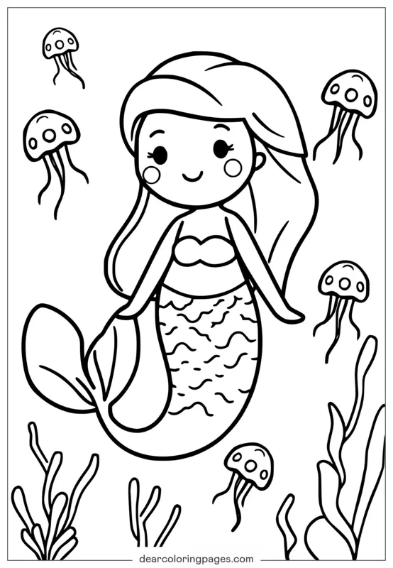 Mermaid Coloring Pages