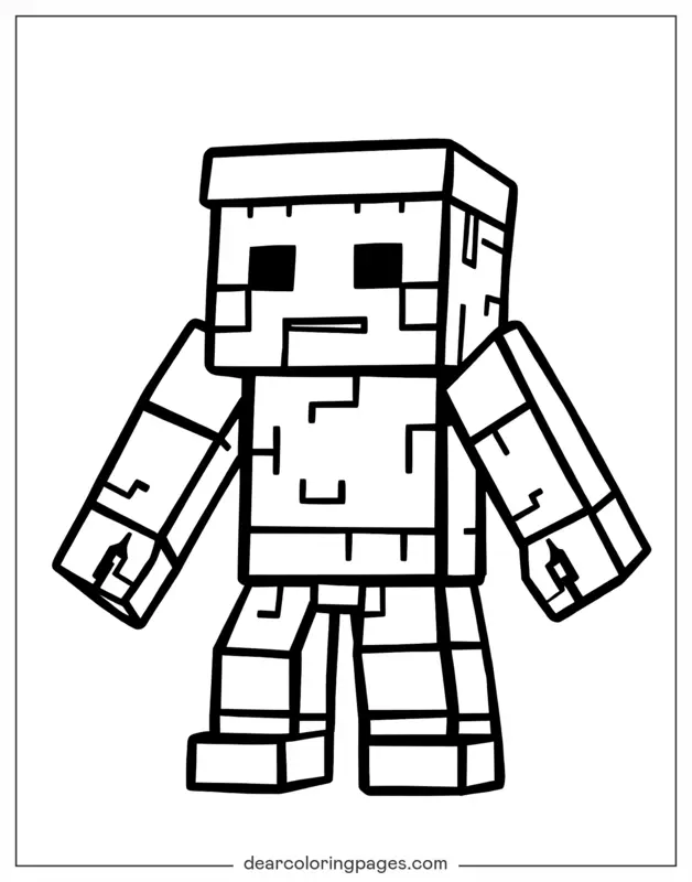 Minecraft Ausmalbild - Minecraft-Charakter
