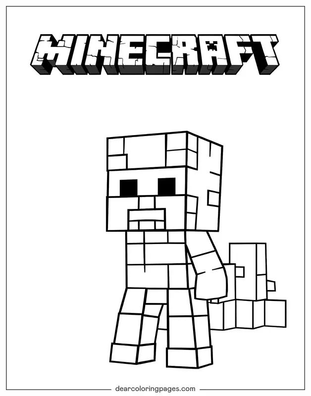 Minecraft Ausmalbild - Minecraft