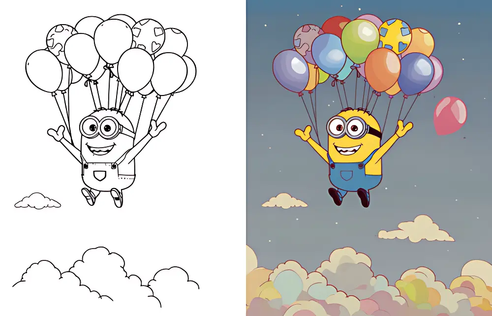 Minion Dibujos para Colorear