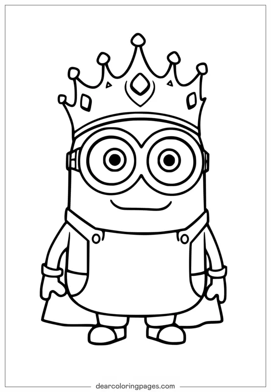 Minion Dibujo para Colorear - Dibujo para Colorear Rey Bob el Minion