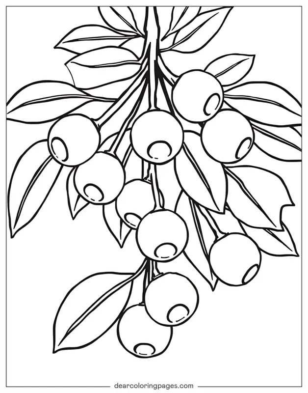 Vischio Disegno da Colorare - Mistletoe dei cartoni animati