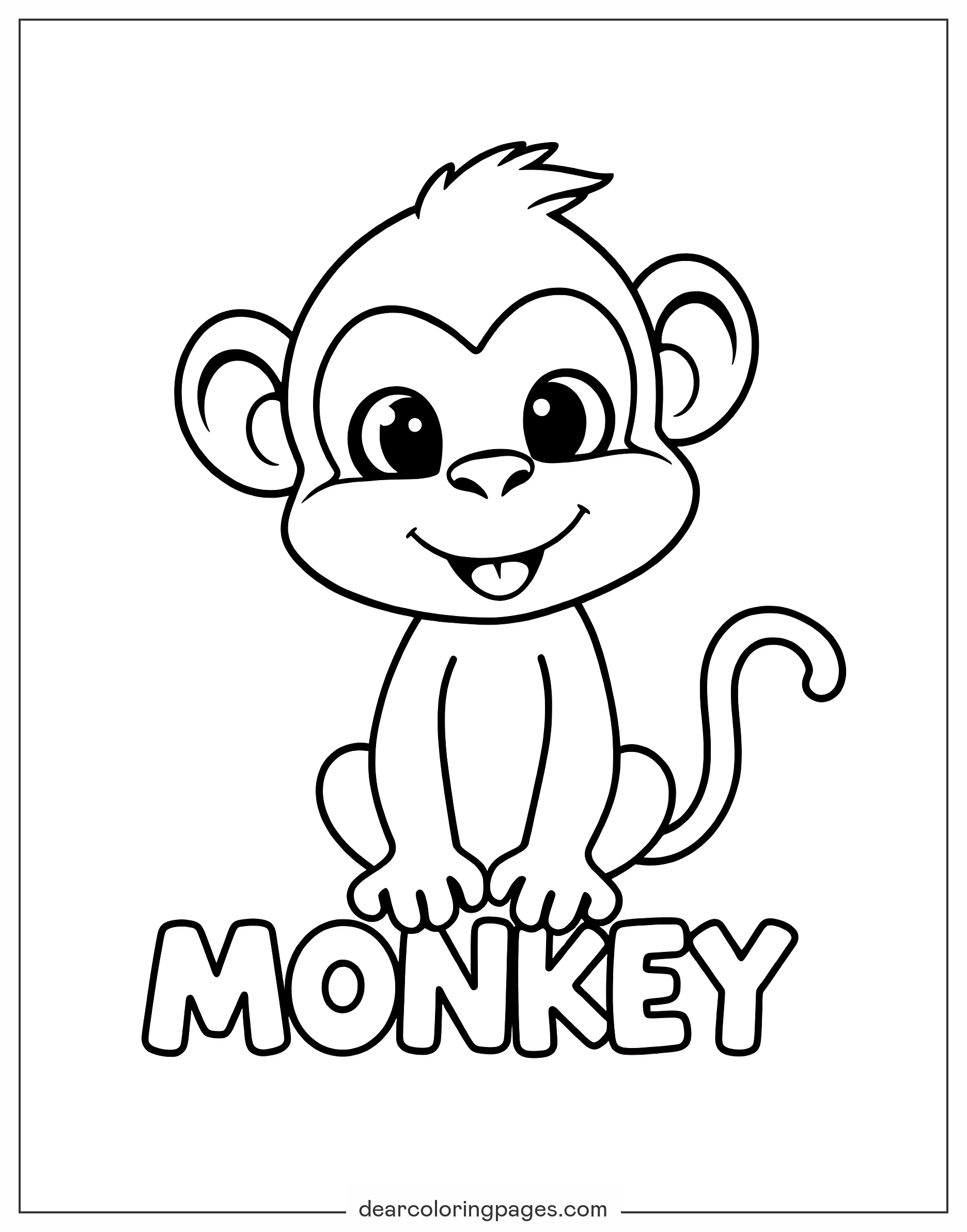 Monkey Coloring Pages 13 Free Printable Coloring Pages