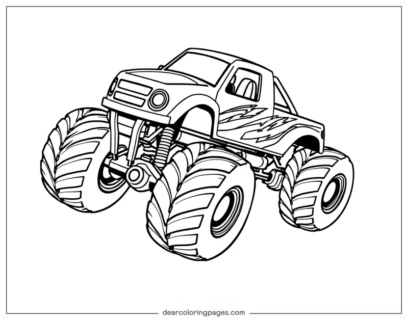 Monster Truck Disegno da Colorare - Monster Truck