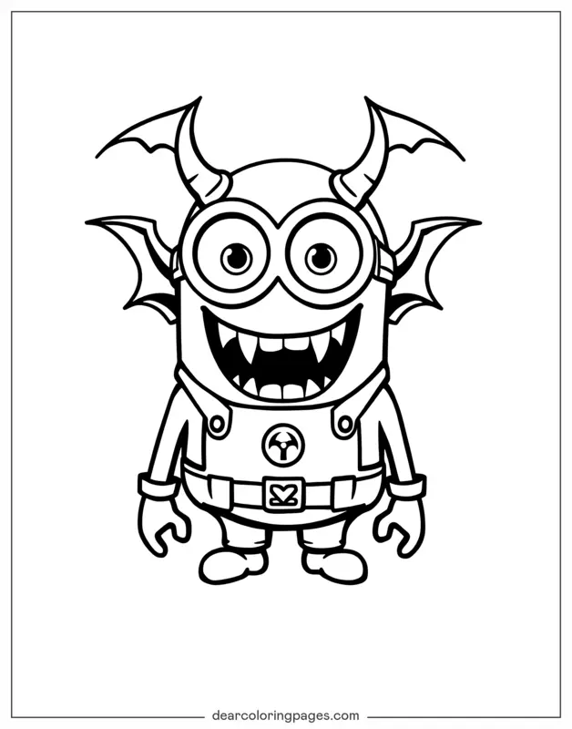 Minion Dibujo para Colorear - Monstruo Minion